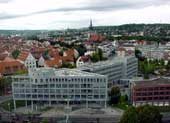 Aussicht vom Restaurant ber die Altstadt von Ulm