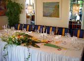 Hochzeitsfeier im Restaurant Le Jardin des Hotels Schwanen (15 Gault+Millau-Punkte).